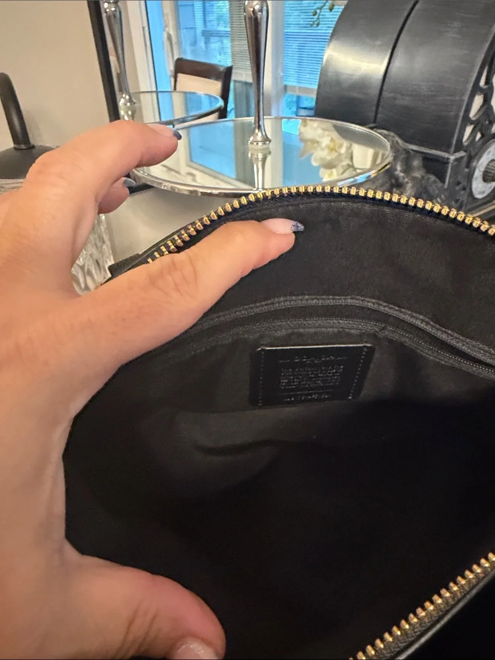 Coach Christie Black Saffiano Leather Satchel Crossbody Shoulder Triple entry